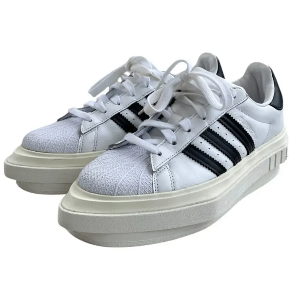 Womens Adidas x Beyonce Superstar Platform FY7730 Athletic Sneaker 10 White - Picture 2 of 7